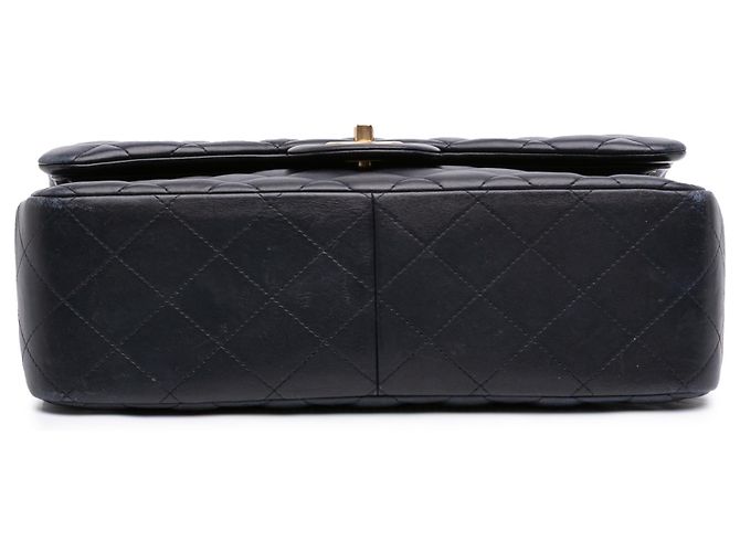 Chanel Black Jumbo Classic Lambskin Double Flap Nero - vista 3