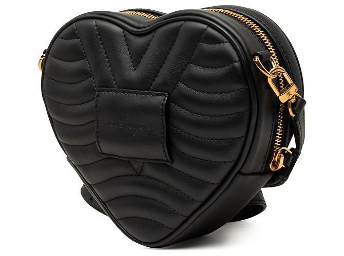 Louis Vuitton New Wave Heart Crossbody in pelle nera Nero - vista 2