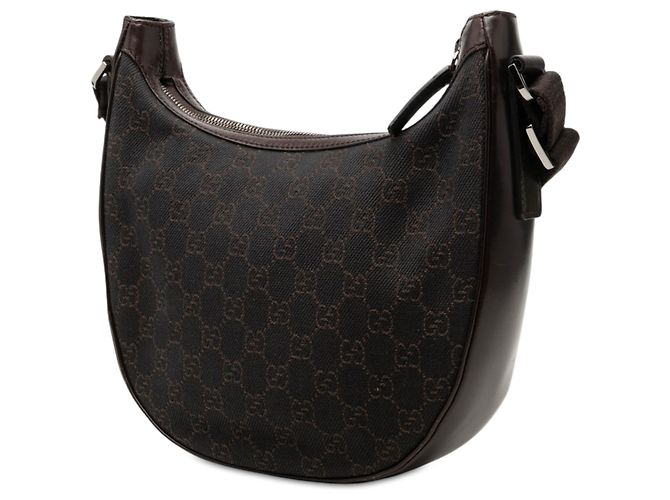 Borsa a tracolla Gucci in tela GG marrone Marrone scuro - vista 2