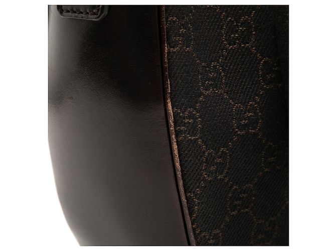 Borsa a tracolla Gucci in tela GG marrone Marrone scuro - vista 6