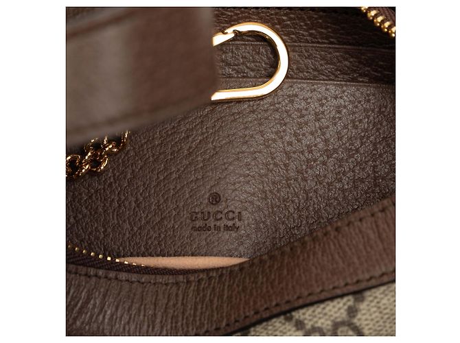 Borsa a tracolla Gucci Mini GG Supreme Web Ophidia Beige - vista 5