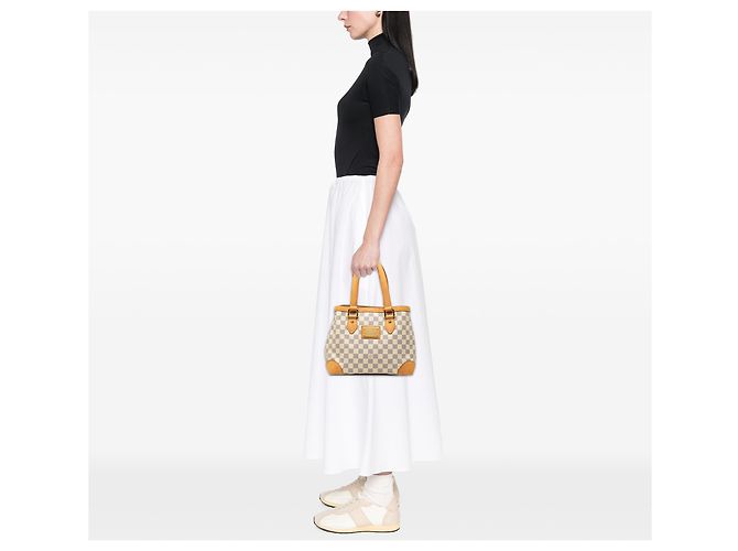 Louis Vuitton White Damier Azur Hampstead PM Blanc - vue 6