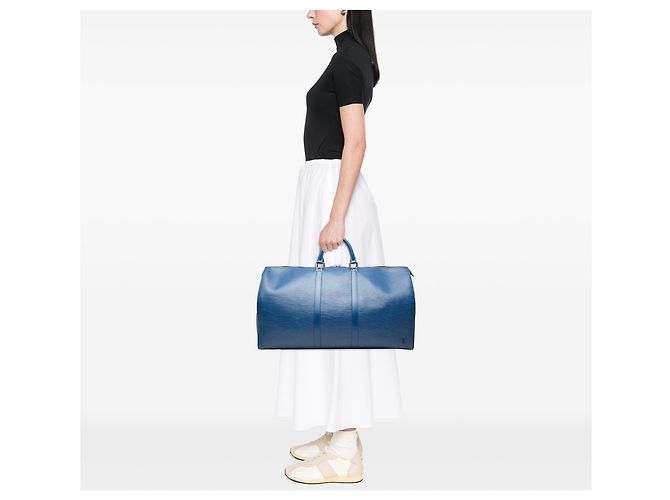 Louis Vuitton Blue Epi Keepall 55 - vista 6