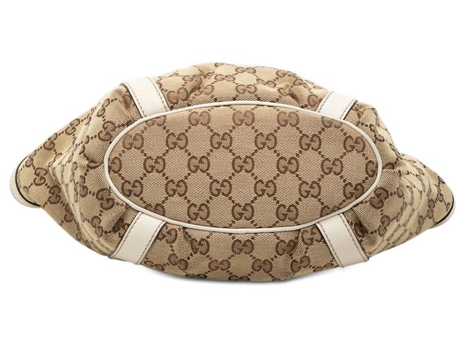 Borsa a mano Gucci Abbey D Ring in tela GG beige - vista 3