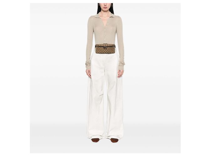Gucci Beige GG Canvas Waist Pouch - view 7
