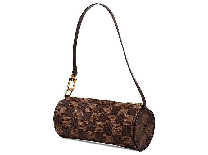 Louis Vuitton Brown Damier Ebene Papillon Pochette Marrone - vista 2