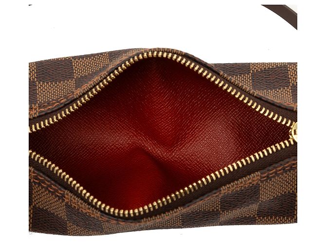 Louis Vuitton Brown Damier Ebene Papillon Pochette Marrone - vista 4