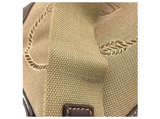 Borsa a tracolla lunga Prada BT0534 in jacquard logo Marrone - vista 12