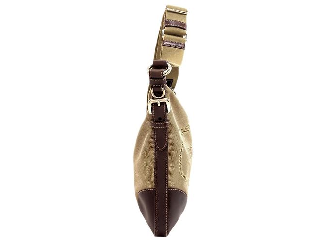 Borsa a tracolla lunga Prada BT0534 in jacquard logo Marrone - vista 3