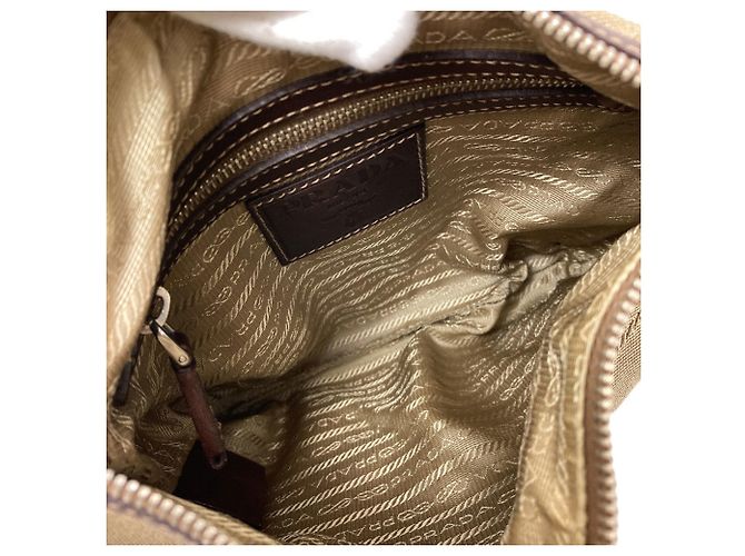 Borsa a tracolla lunga Prada BT0534 in jacquard logo Marrone - vista 5