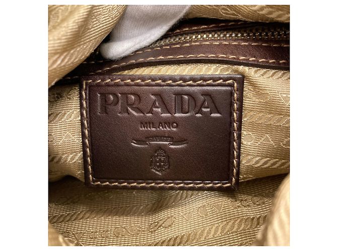 Borsa a tracolla lunga Prada BT0534 in jacquard logo Marrone - vista 6
