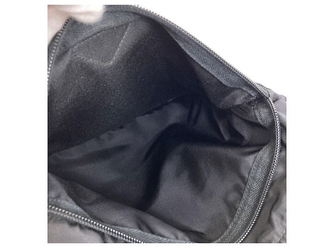 Borsa a tracolla lunga Prada in nylon nero - vista 9