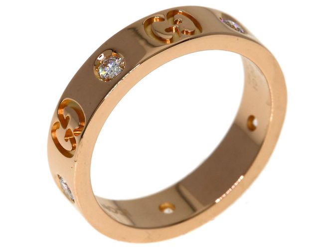 Anello Gucci Icon con Diamanti in Oro Rosa 18K - vista 2