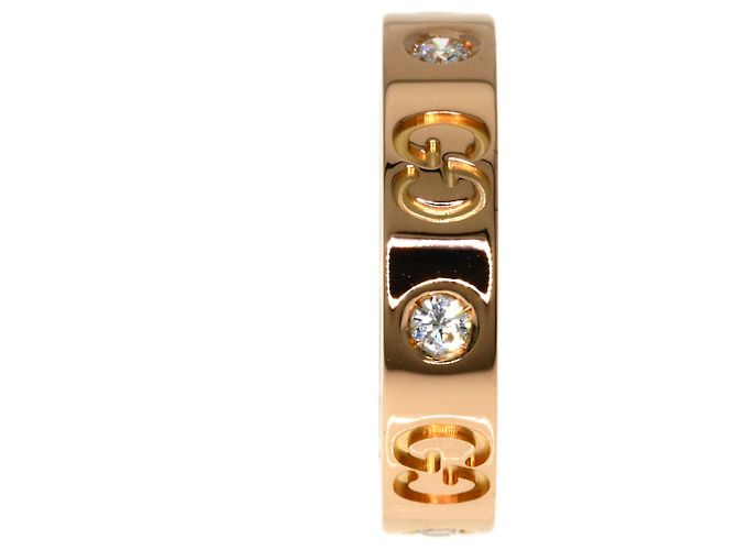 Anello Gucci Icon con Diamanti in Oro Rosa 18K - vista 3