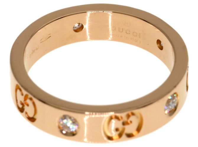 Anello Gucci Icon con Diamanti in Oro Rosa 18K - vista 4
