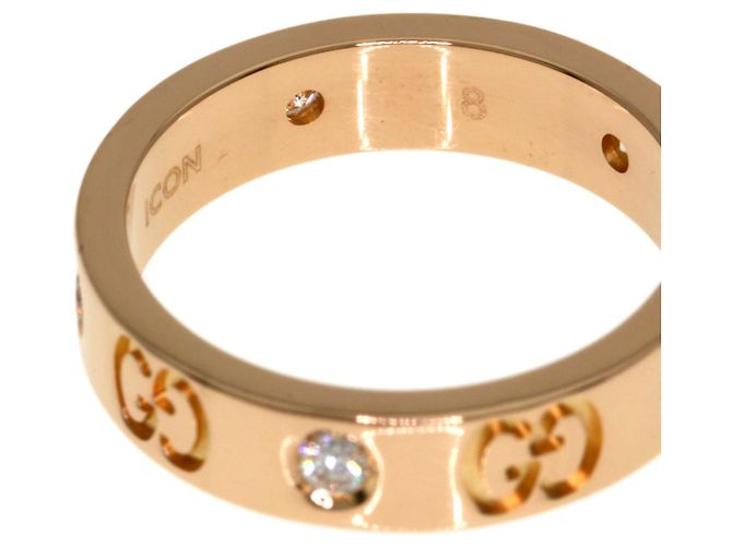 Anello Gucci Icon con Diamanti in Oro Rosa 18K - vista 5