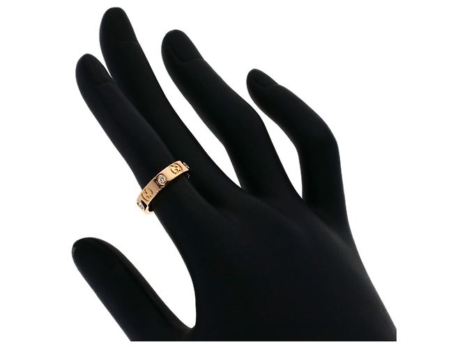 Anello Gucci Icon con Diamanti in Oro Rosa 18K - vista 6