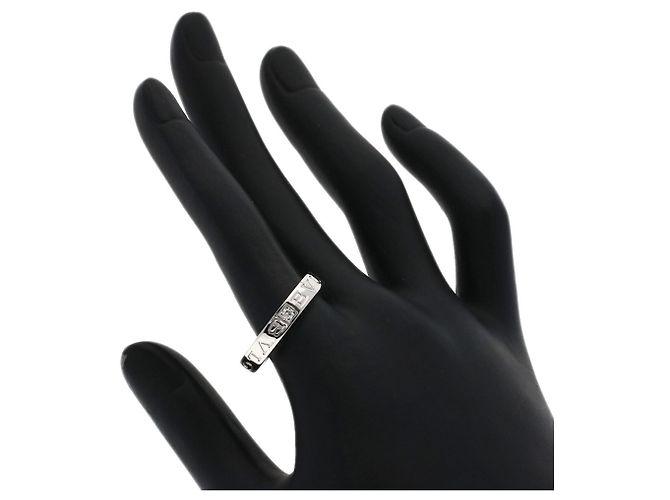 Bulgari Anello Bvlgari Double Logo Diamanti in Oro Bianco 18K - vista 6