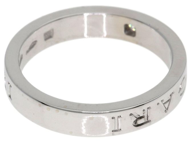 Bulgari Anello Bvlgari Double Logo Diamanti in Oro Bianco 18K - vista 7