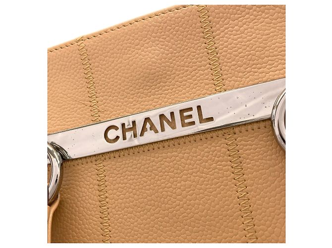 Borsa Tote Chanel Chocolate Bar Wild Stitch Beige - vista 14
