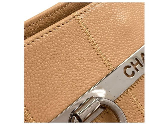 Borsa Tote Chanel Chocolate Bar Wild Stitch Beige - vista 15