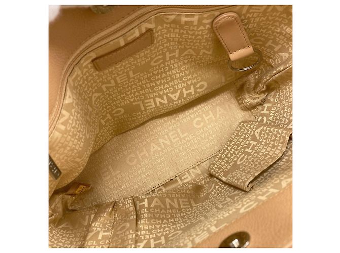Borsa Tote Chanel Chocolate Bar Wild Stitch Beige - vista 5