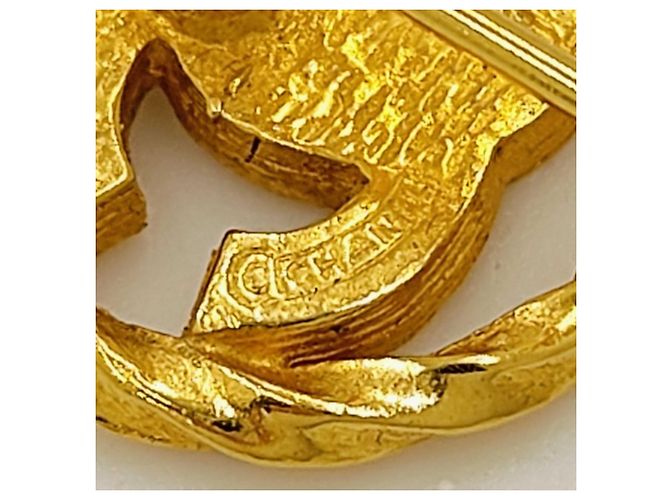 Spilla Chanel in metallo dorato con strass D'oro - vista 5