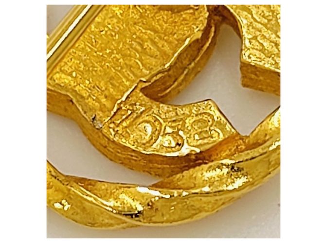 Spilla Chanel in metallo dorato con strass D'oro - vista 6