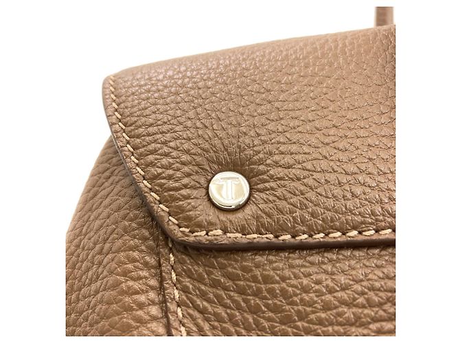 Borsa Tote Tod's Cornish Wave Marrone - vista 10
