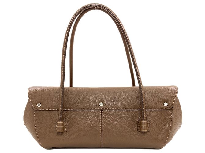 Borsa Tote Tod's Cornish Wave Marrone - vista 2