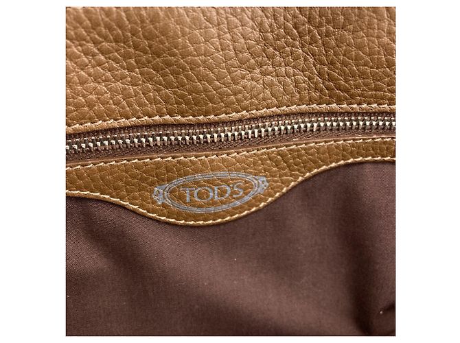 Borsa Tote Tod's Cornish Wave Marrone - vista 6