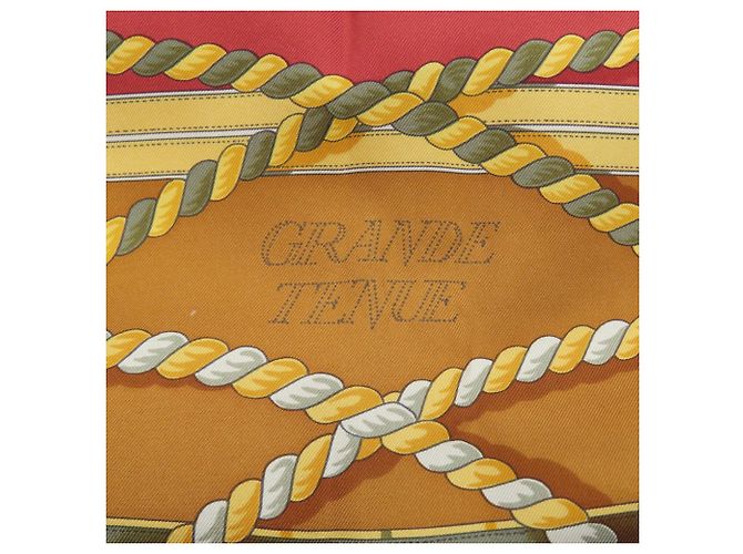 Foulard di seta Hermès Carré 90 Marrone Rosso - vista 5