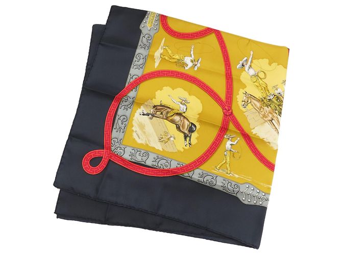 Hermès Hermes Carre 90 Chaleada Seidentuch Schwarz - Ansicht 2