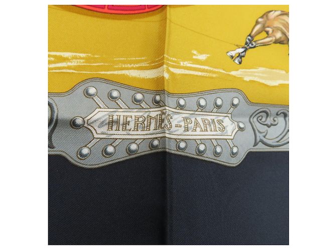 Hermès Hermes Carre 90 Chaleada Seidentuch Schwarz - Ansicht 4