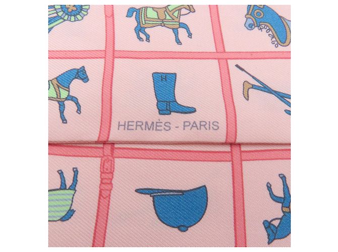 Hermès Sciarpa Twilly Hermes in seta rosa - vista 4