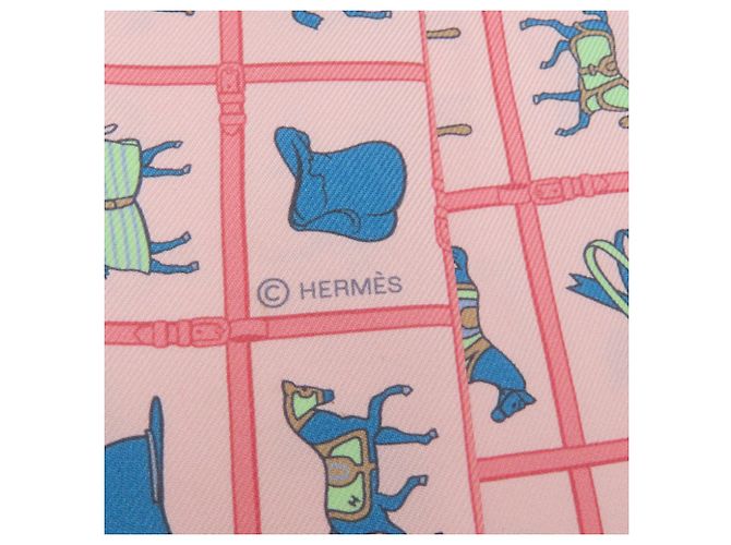 Hermès Sciarpa Twilly Hermes in seta rosa - vista 7