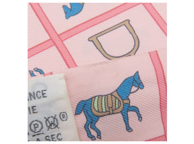 Hermès Sciarpa Twilly Hermes in seta rosa - vista 8