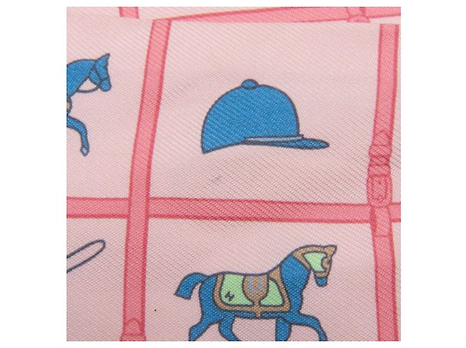 Hermès Sciarpa Twilly Hermes in seta rosa - vista 9