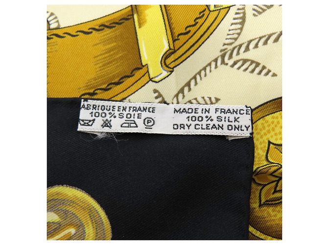 Hermès Foulard Hermes Carre 90 Armor Nero - vista 5