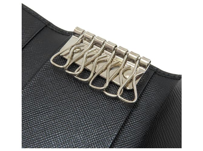 Prada Saffiano Leather Key Case Black - view 5