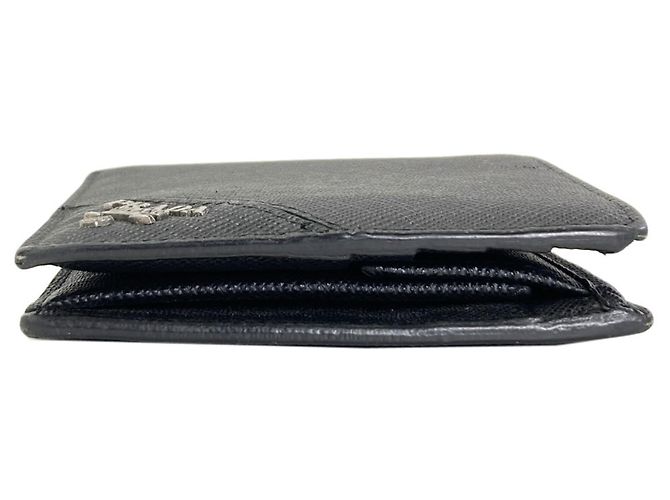 Saffiano Prada Logo Bi-fold Wallet Black - view 3