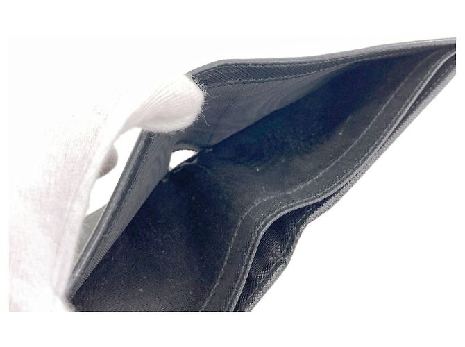 Saffiano Prada Logo Bi-fold Wallet Black - view 5