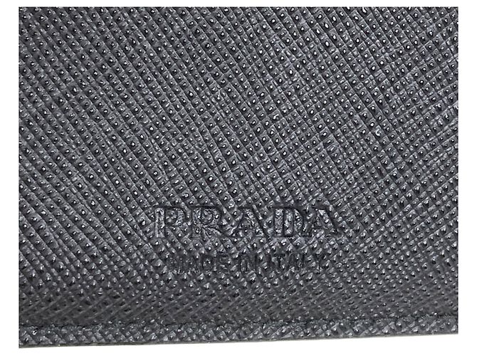 Saffiano Prada Logo Bi-fold Wallet Black - view 7