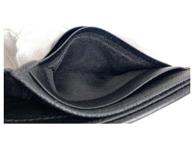 Saffiano Prada Logo Bi-fold Wallet Black - view 8