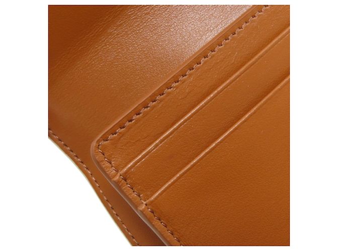 Céline Celine Small Flap Wallet Tri-fold aus Leder Beige - Ansicht 11