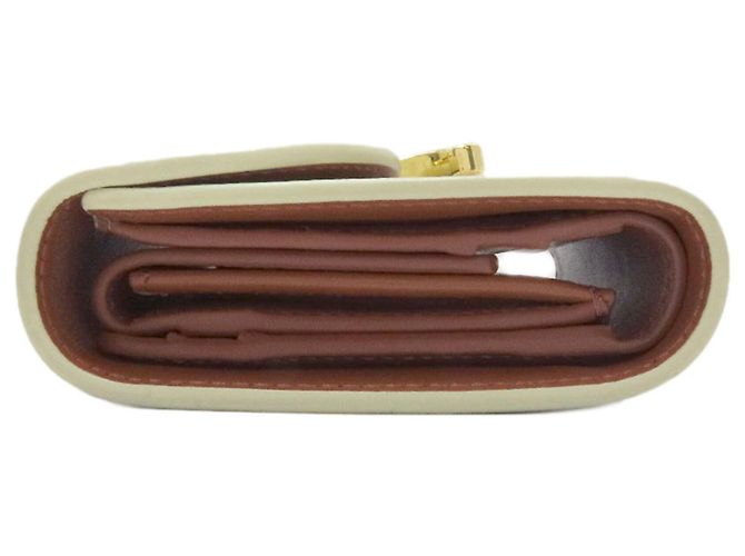 Céline Celine Small Flap Wallet Tri-fold aus Leder Beige - Ansicht 3