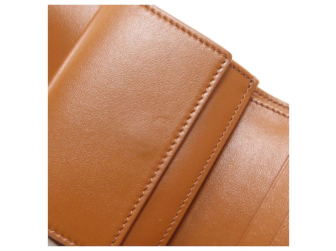 Céline Celine Small Flap Wallet Tri-fold aus Leder Beige - Ansicht 9