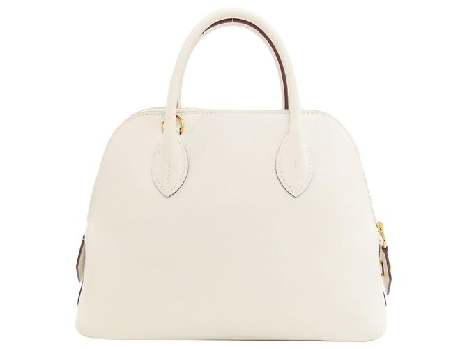 Hermès Borsa Hermes Bolide 1923 25 Verso Gold Hardware Marrone Bianco - vista 2