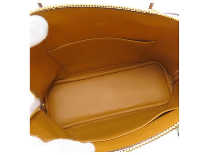 Hermès Borsa Hermes Bolide 1923 25 Verso Gold Hardware Marrone Bianco - vista 5