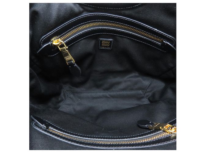 Borsa Tote 2-Way Miu Miu Ivy Nero - vista 5